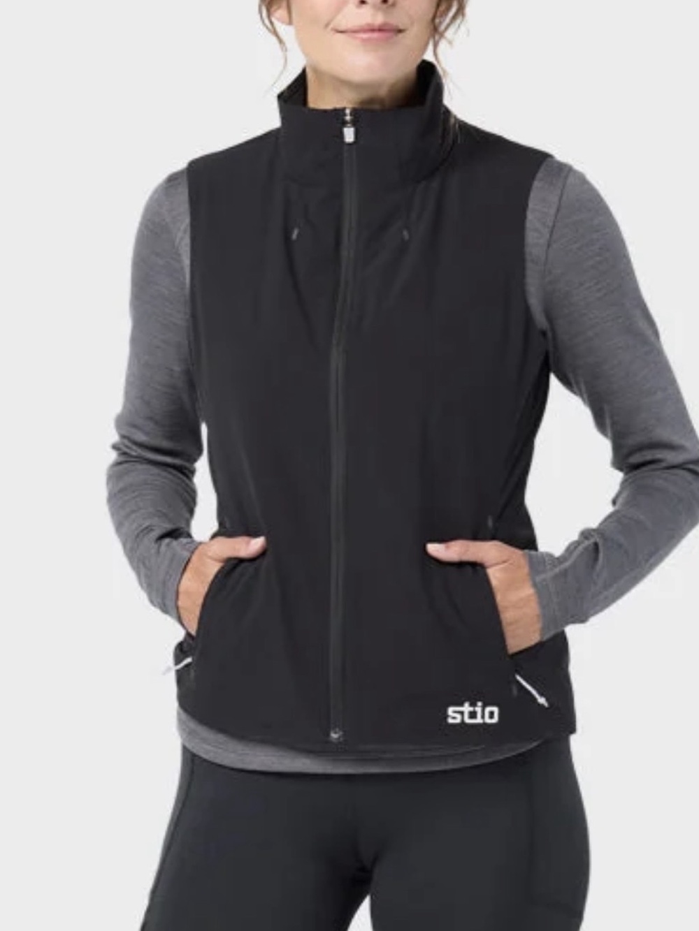 Stio women’s Fernos Insulated Vest Abyss Black size Small company logo NWT